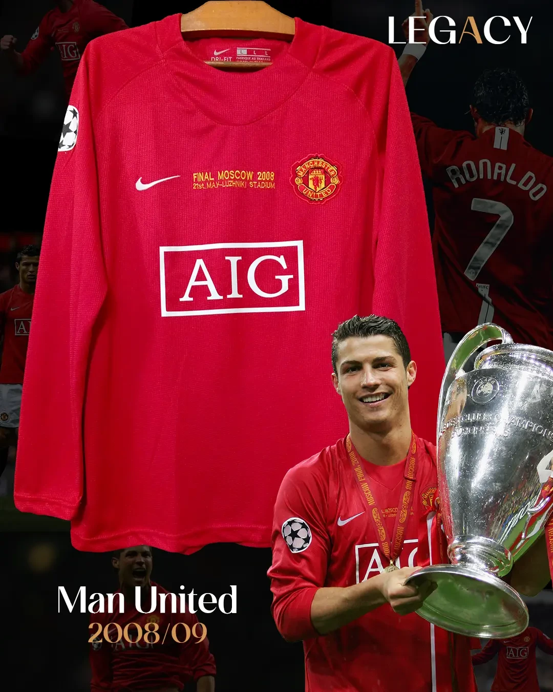 product image Man United 2008/09 Home shirt - Ronaldo