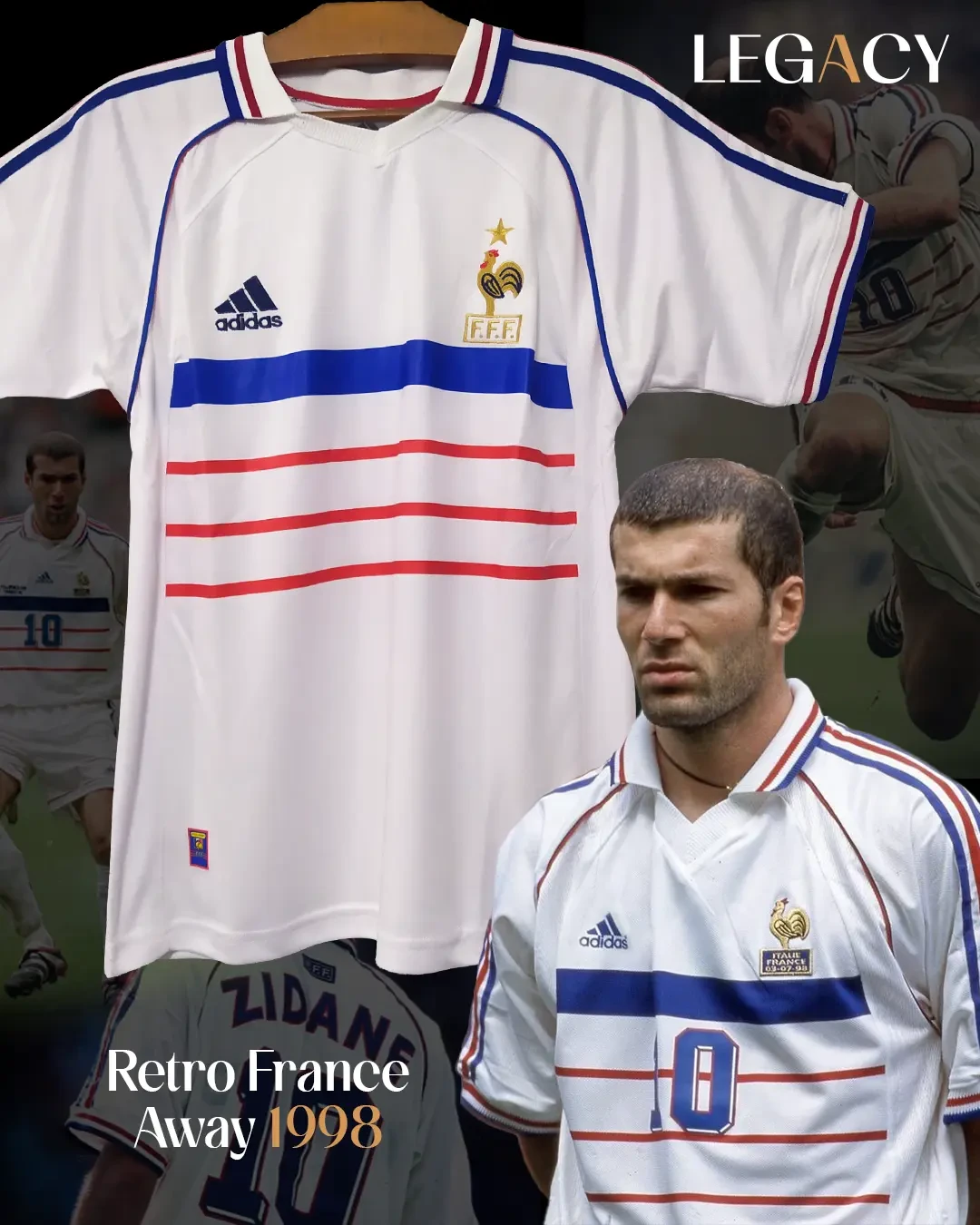 product image France 1998 Away - Zidane