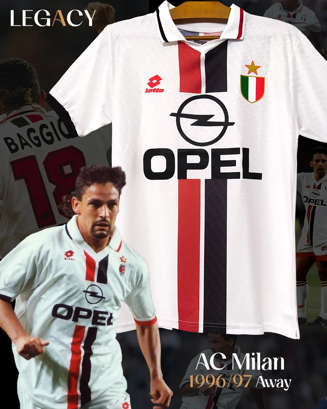  product image AC Milan 1996/97 Away - Baggio